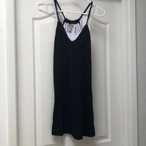 Crochet-front Racerback Braided Tie Dress